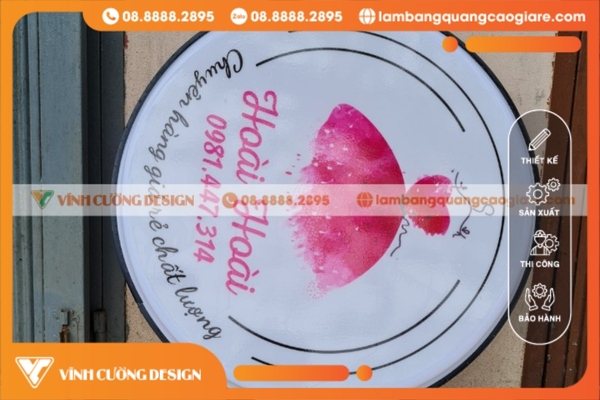 Báo giá bảng hiệu hộp đèn tròn mới nhất 2025 6 thi công hộp đèn tròn tphcm