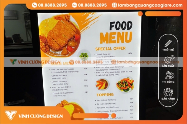 Tìm hiểu về bảng hiệu hộp đèn mica vuông