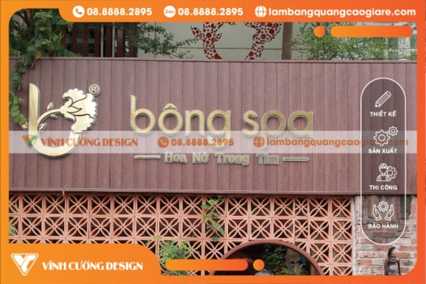 Bảng hiệu spa tôn sóng thu hút khách hàng