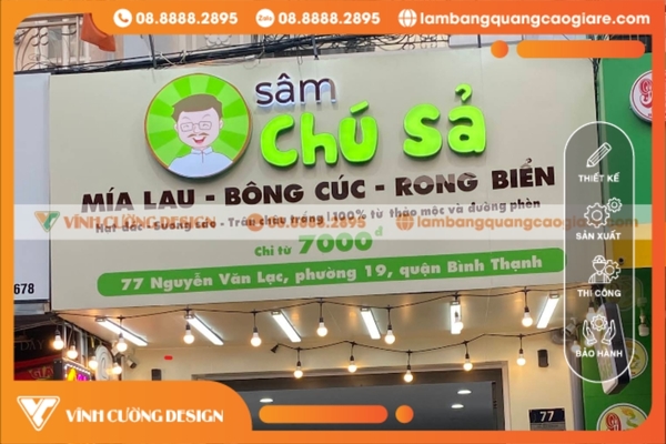 Làm bảng hiệu hộp đèn quận Bình Thạnh trọn gói, GIÁ RẺ 18 Bảng giá làm bảng hiệu hộp đèn quảng cáo quận Bình Thạnh