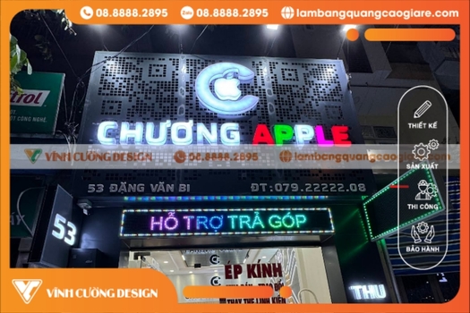 bảng hiệu alu chữ nổi & Led ma trận tiệm sửa chữa điện thoại