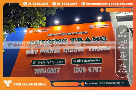 bảng hiệu alu chữ nổi văn phòng phương trang