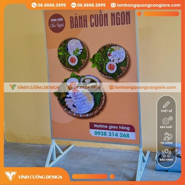 bảng hiệu đứng quán ăn