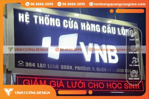 Bảng hiệu hộp đèn LED tại quận 11 trọn gói