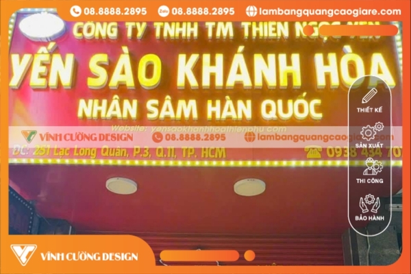 Bảng hiệu hộp đèn LED thu hút khách hàng tại quận 11