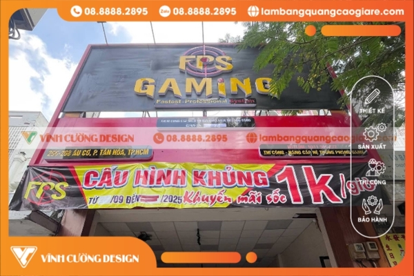 Làm bảng hiệu hộp đèn quận Tân Bình ĐẸP, GIÁ RẺ 7 Bảng hiệu hộp đèn Mica chữ nổi quận Tân Bình