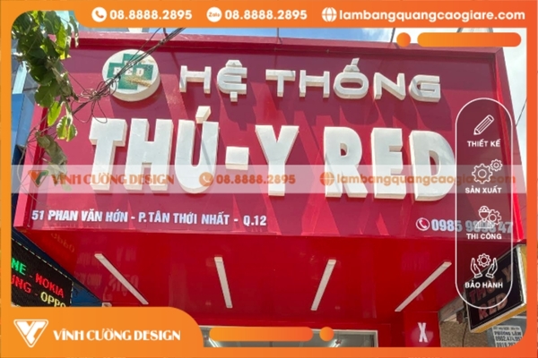 Bảng hiệu hộp đèn mica và alu quận 12