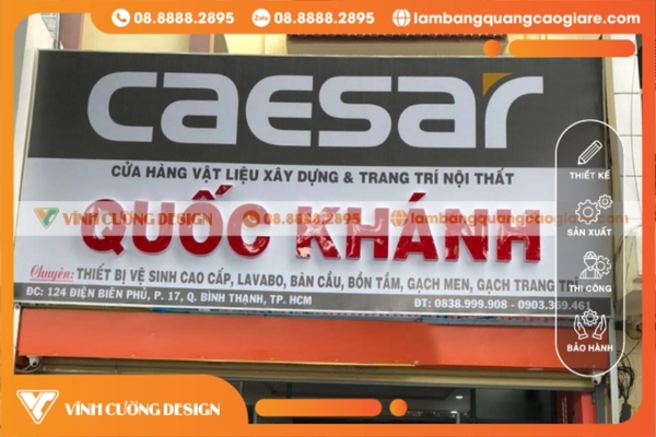 Làm bảng hiệu hộp đèn quận Bình Thạnh trọn gói, GIÁ RẺ 3 Bảng hiệu hộp đèn quảng cáo alu quận Bình Thạnh