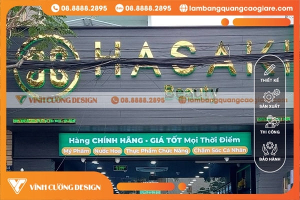 Làm bảng hiệu hộp đèn quận Tân Bình ĐẸP, GIÁ RẺ 8 Bảng hiệu hộp đèn quảng cáo Mica chữ nổi quận Tân Bình