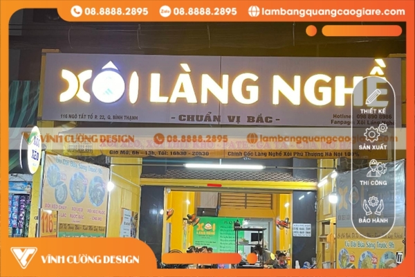 Làm bảng hiệu hộp đèn quận Bình Thạnh trọn gói, GIÁ RẺ 15 Bảng hiệu LED quận Bình Thạnh