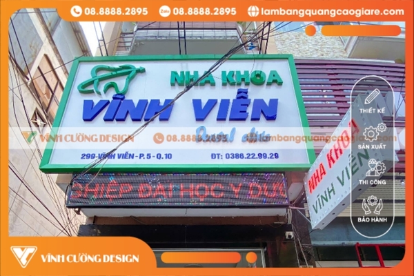 bảng hiệu nha khoa chữ alu