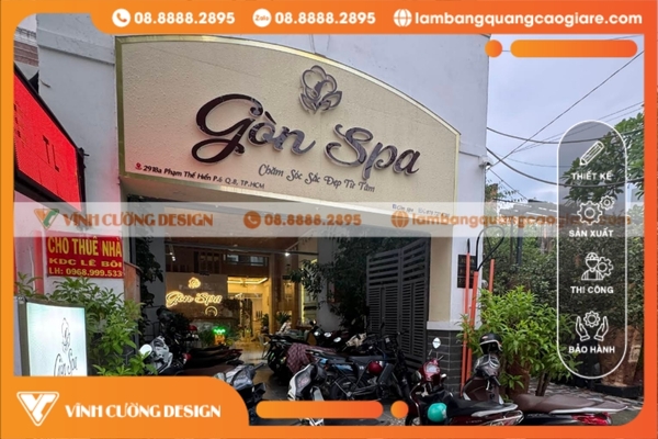Bảng hiệu spa đẹp ấm cúng