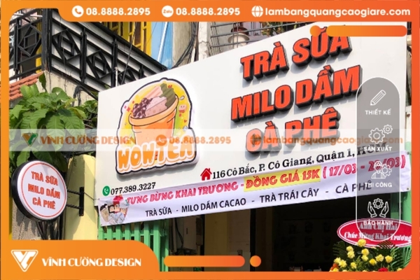 Bảng hiệu trà sữa đẹp, dễ thương, giá rẻ, uy tín tại TPHCM 38 bảng hiệu trà sữa ăn vặt cho giới trẻ