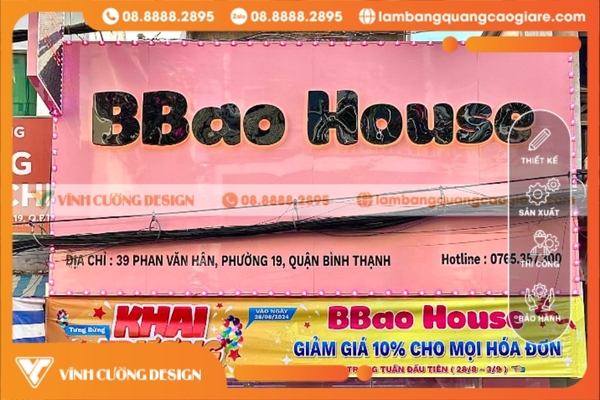 Làm bảng hiệu hộp đèn quận Bình Thạnh trọn gói, GIÁ RẺ 17 Báo giá thi công bảng hiệu hộp đèn quận Bình Thạnh