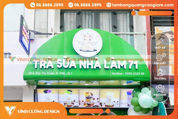 Bảng hiệu trà sữa đẹp, dễ thương, giá rẻ, uy tín tại TPHCM 42 Biển hiệu trà sữa siêu dễ thương, năng động