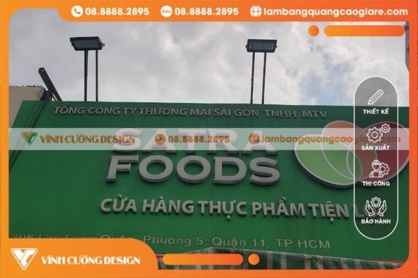 Các chi phí khác khi thi công bảng hiệu quảng cáo tại quận 11