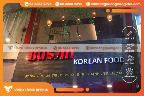 Làm bảng hiệu hộp đèn quận Bình Thạnh trọn gói, GIÁ RẺ 32 các mẫu bảng hiệu quận Bình Thạnh