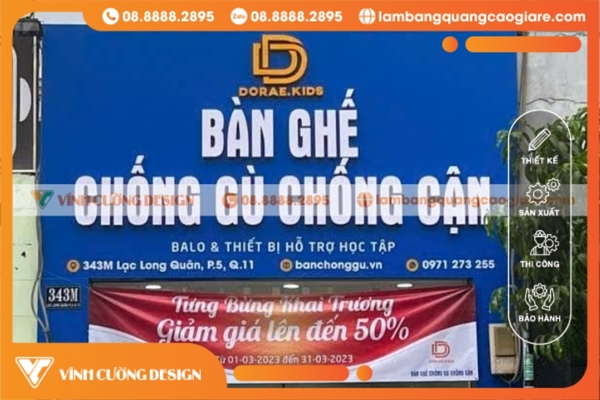 Cam kết từ Vĩnh Cường Design dành cho khách hàng khi làm bảng hiệu hộp đèn tại quận 11