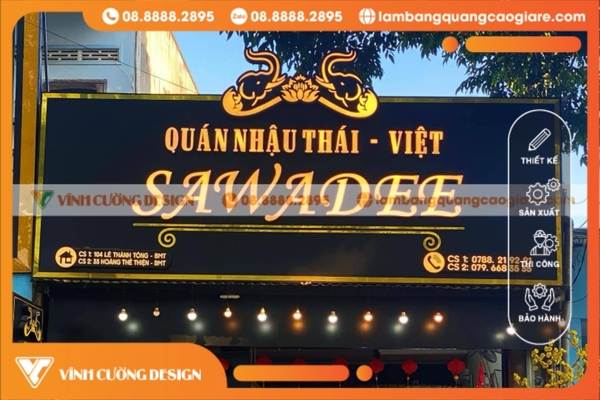 Làm bảng hiệu BMT DakLak giá rẻ, trọn gói 30 Địa chỉ làm bảng hiệu tại BMT uy tín