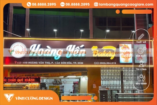 Làm bảng hiệu hộp đèn quận Tân Bình ĐẸP, GIÁ RẺ 22 gia công bảng hiệu hộp đèn tại quận Tân Bình trọn gói