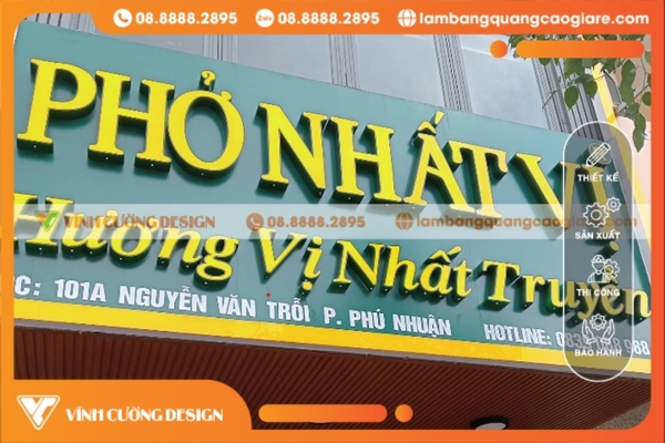 Làm bảng hiệu hộp đèn quận Phú Nhuận CHẤT LƯỢNG 18 Gia công bảng hiệu tấm ốp 3D quận Phú Nhuận