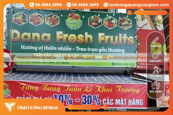 Làm bảng hiệu quảng cáo Đà Nẵng giá rẻ chất lượng 5 in bạt quảng cáo đà nẵng