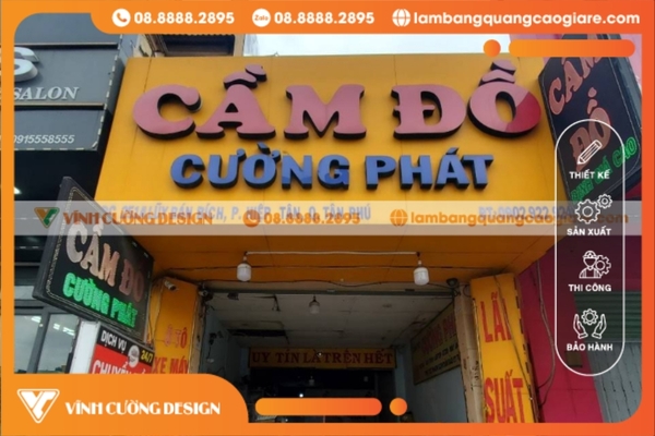 kích thước biển hiệu cầm đồ tiêu chuẩn