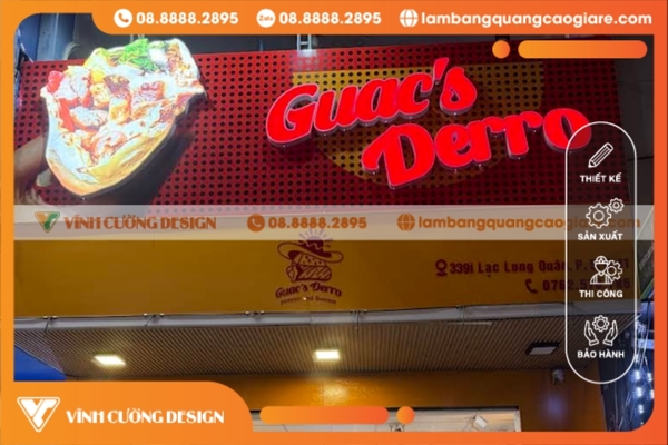 Kích thước và mức độ phức tạp của thiết kế bảng hiệu hộp đèn quận 11