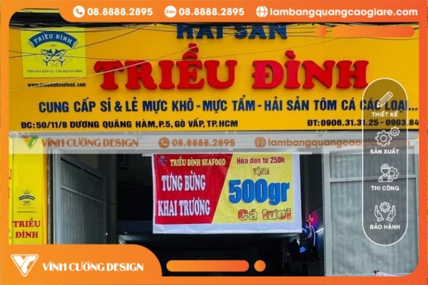 Làm bảng hiệu hộp đèn quận Gò Vấp GIÁ RẺ, CHẤT LƯỢNG 5 Kinh nghiệm dày dặn khi làm bảng hiệu Gò Vấp uy tín