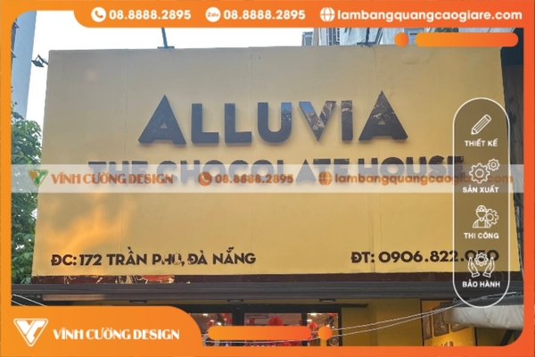 Làm bảng hiệu quảng cáo Đà Nẵng giá rẻ chất lượng 6 Làm bảng hiệu Alu chữ nổi Đà Nẵng