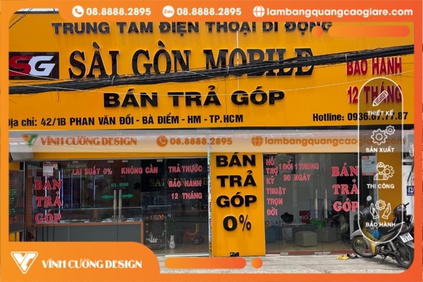 Làm bảng hiệu alu kết hợp chữ mica bao nhiêu tiền