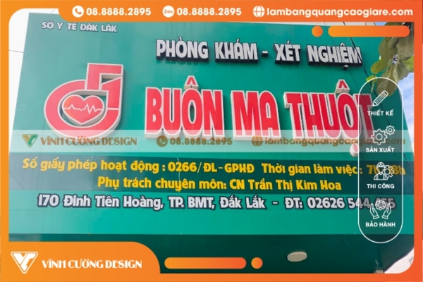 Làm bảng hiệu BMT DakLak giá rẻ, trọn gói 4 Làm bảng hiệu cắt mica bmt