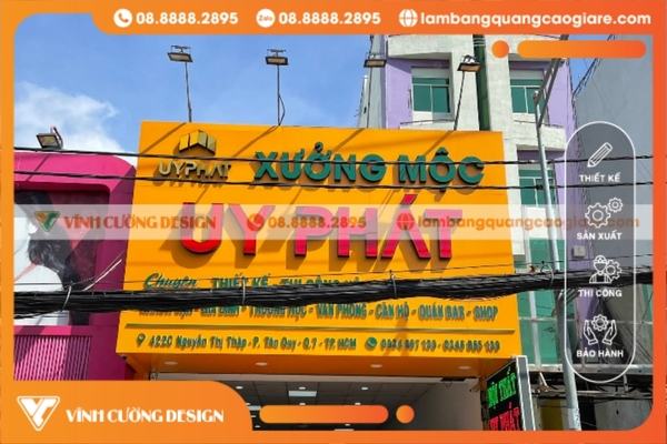 Dịch vụ làm bảng hiệu chữ nổi uy tín giá rẻ TPHCM 2 Làm bảng hiệu chữ nổi tại TPHCM
