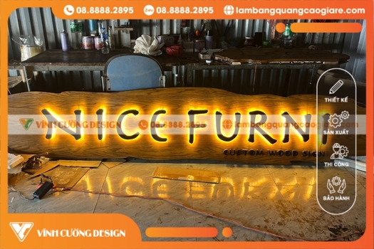 Làm bảng hiêu gỗ phong cách vintage