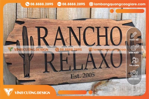 Làm bảng hiệu gỗ vintage