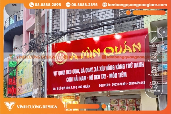 Làm bảng hiệu hộp đèn quận Phú Nhuận CHẤT LƯỢNG 16 Làm bảng hiệu hộp đèn alu kết hợp chữ mica quận Phú Nhuận
