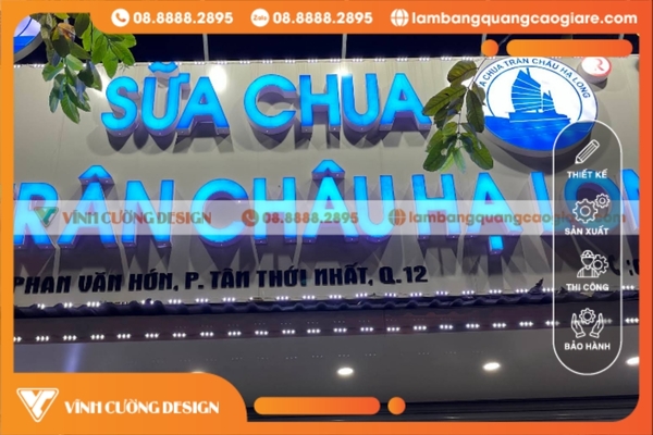 Làm bảng hiệu hộp đèn quận 12 thi công nhanh chóng