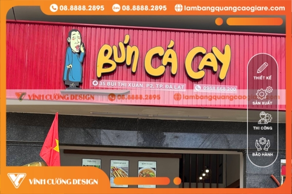 Làm bảng hiệu hộp đèn quảng cáo Đà Lạt trọn gói