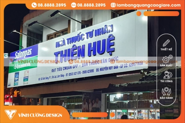 Làm bảng hiệu hộp đèn tại Đà Lạt để tạo dấu ấn mạnh mẽ ngay khi khách nhìn thấy