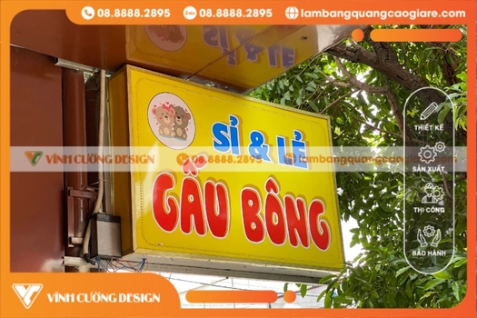 làm bảng hiệu hộp đèn treo quảng cáo