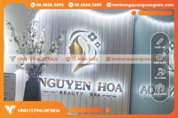 Làm bảng hiệu logo tiệm spa đẹp