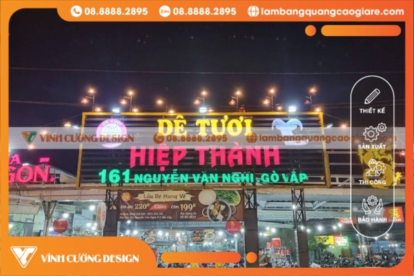 làm bảng hiệu quán nhậu bình dân