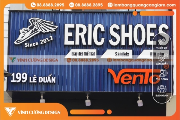 Làm bảng hiệu quảng cáo Đà Nẵng giá rẻ chất lượng 11 Làm bảng hiệu nền lam sắt, nhôm tại Đà Nẵng