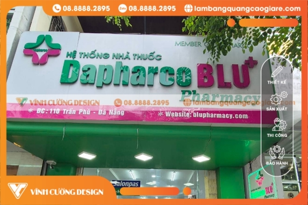 Làm bảng hiệu quảng cáo Đà Nẵng giá rẻ chất lượng 9 làm bảng hiệu quảng cáo chữ nổi mica tại Đà Nẵng