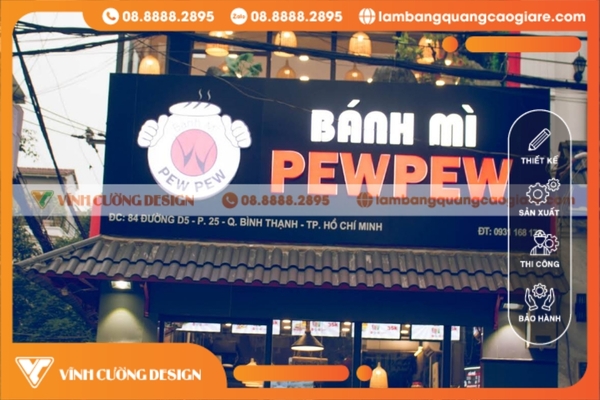 Làm bảng hiệu hộp đèn quận Bình Thạnh trọn gói, GIÁ RẺ 35 lam bang hieu quang cao gan day