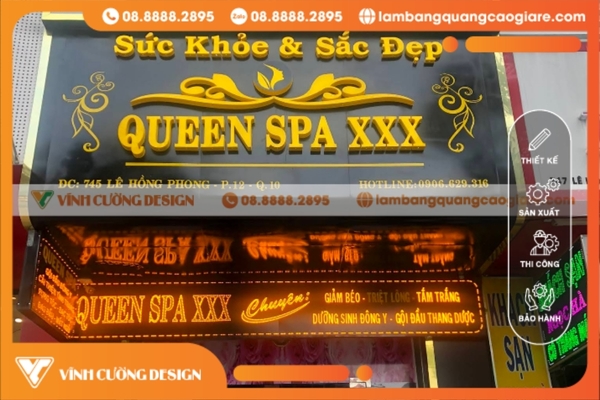 Làm bảng hiệu spa đèn led ma trận