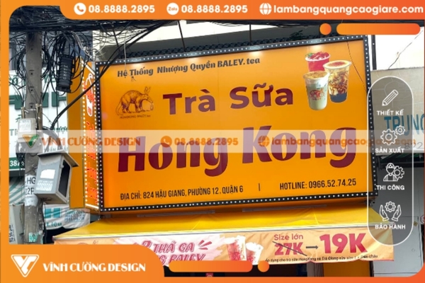 Bảng hiệu trà sữa đẹp, dễ thương, giá rẻ, uy tín tại TPHCM 14 lam bang hieu tra sua dep de thuong gia re