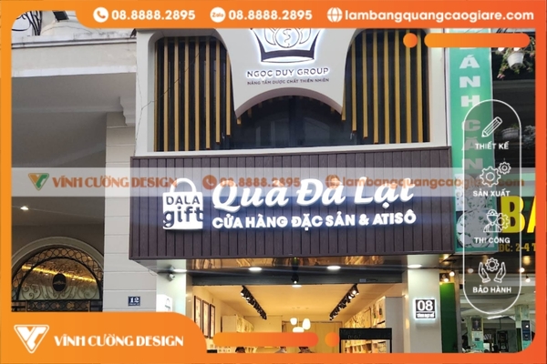 làm biển hiệu hộp đèn quảng cáo tại Đà Lạt bền đẹp
