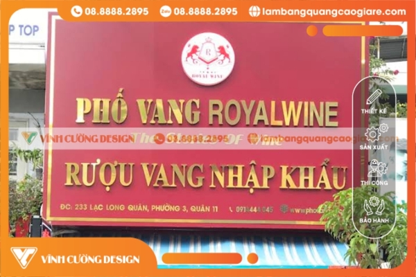 Loại bảng hiệu hộp đèn và vật liệu sử dụng khi lắp đặt ở quận 11