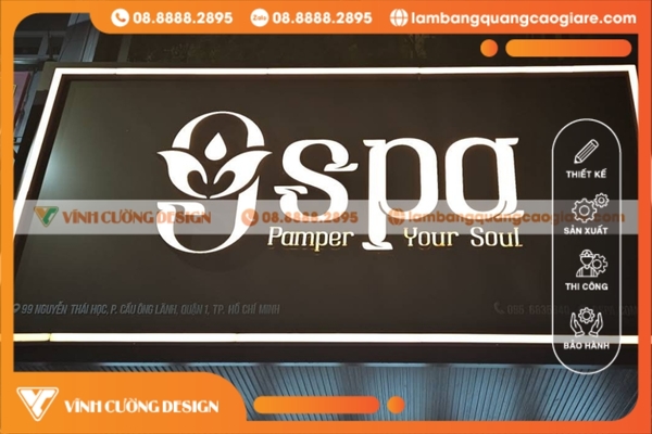 Logo bảng hiệu nền alu kết hợp chữ nổi đẹp